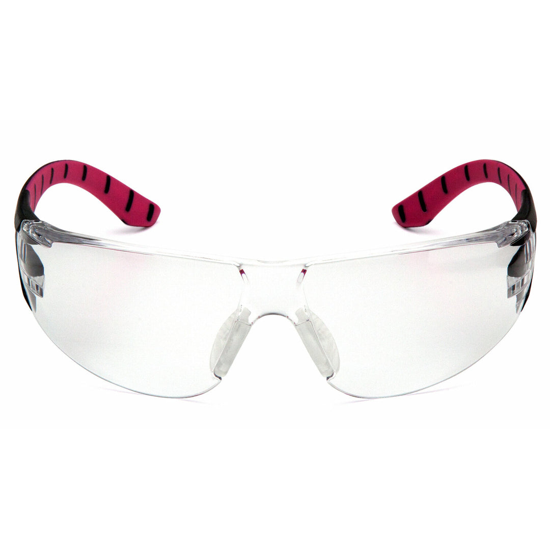 Pyramex SBP9610ST Endeavor Plus Clear H2X Anti-Fog Lens with Black and Pink Temples