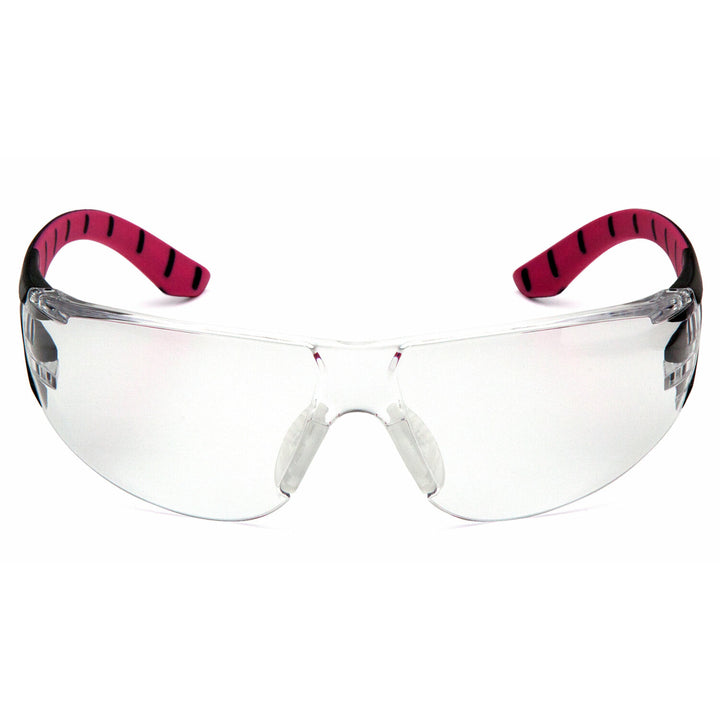 Pyramex SBP9610ST Endeavor Plus Clear H2X Anti-Fog Lens with Black and Pink Temples