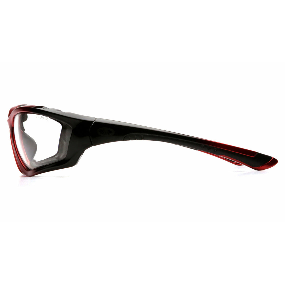 Pyramex SBR8710DTP Accurist - Black/Red Padded Frame/Clear Anti-Fog Lens