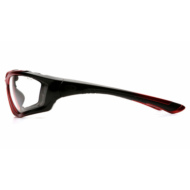 Pyramex SBR8710DTP Accurist - Black/Red Padded Frame/Clear Anti-Fog Lens