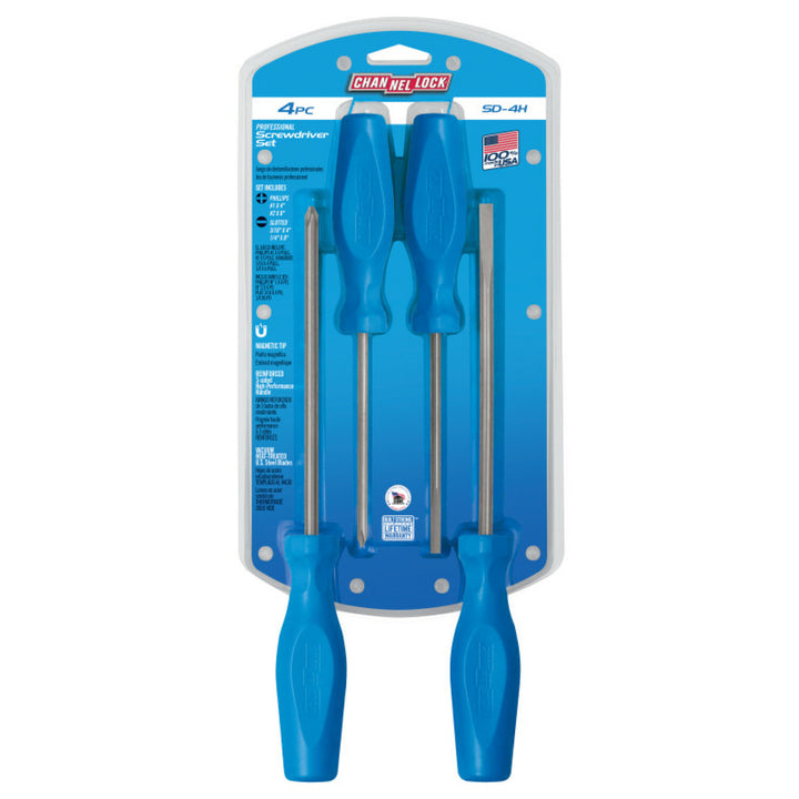 Channellock SD-4H 4PC Standard Screwdriver Set