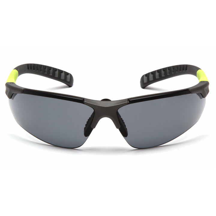 Pyramex SGL10120D Sitecore - Gray Lens with Gray and Lime Temples