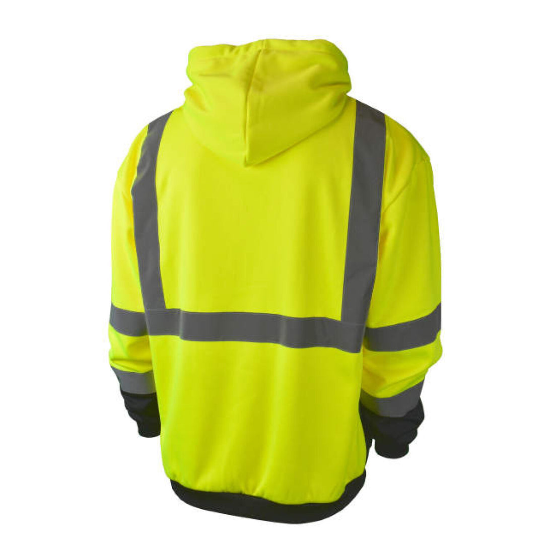 Radians SJ01B-3 Class 3 Color Blocked Hooded Zippered Sweatshirt