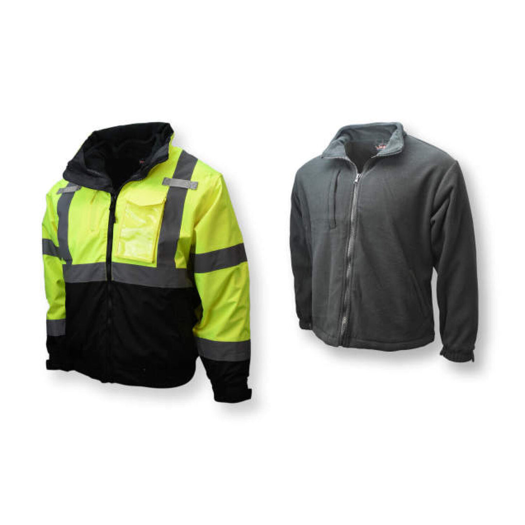 Radians SJ210B Three-in-One Deluxe High Visibility Bomber Jacket