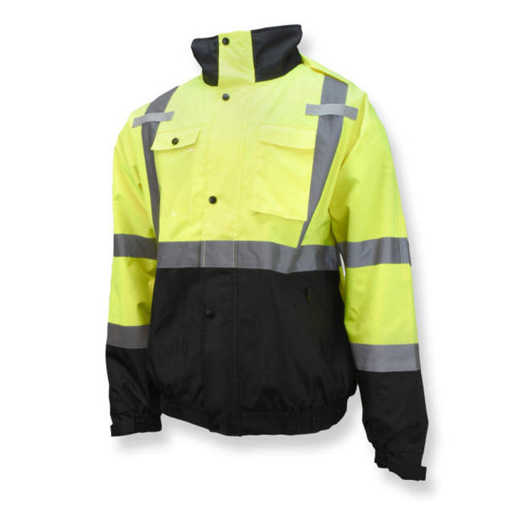Radians SJ320 3-in-1 Durable Ripstop Bomber Jacket with Color Blocking - Green