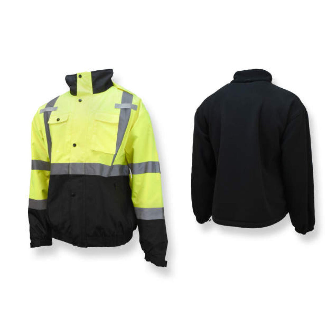 Radians SJ320 3-in-1 Durable Ripstop Bomber Jacket with Color Blocking - Green