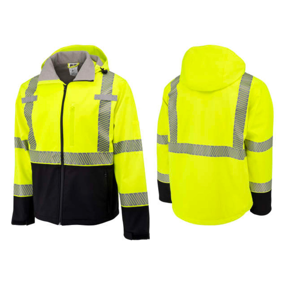 Radians SJ322B Type R Class 3 Softshell Ripstop Jacket - Hi-Vis Green