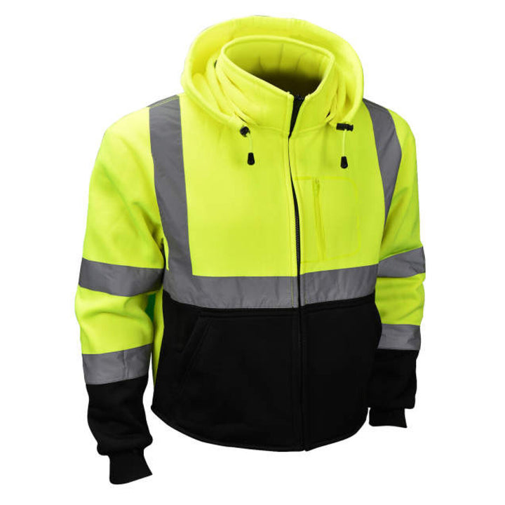 Radians SJ32-3 Color Blocked Hooded Sweatshirt with Removable Hood