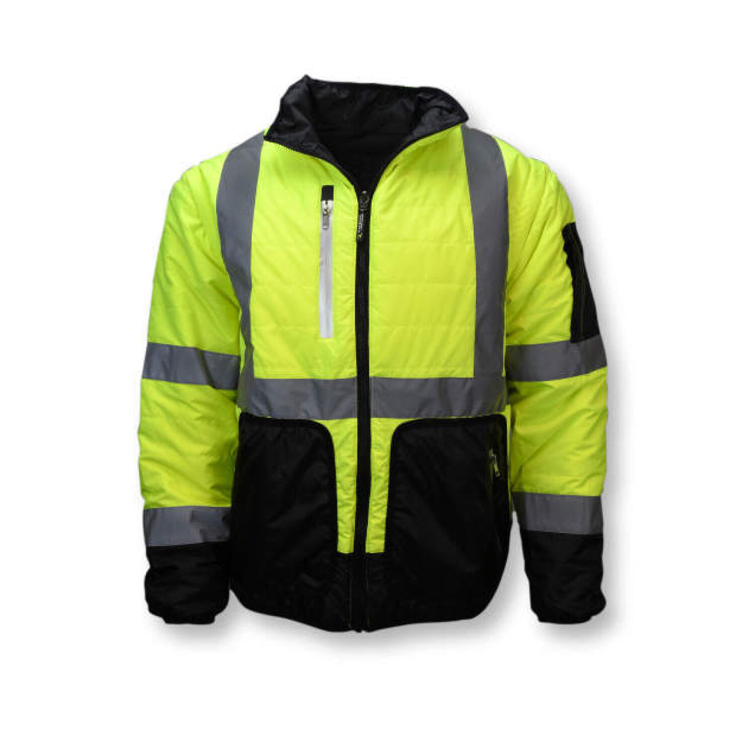 Radians SJ510 Quilted Reversible Four-in-One Jacket with Zip-Off Sleeves