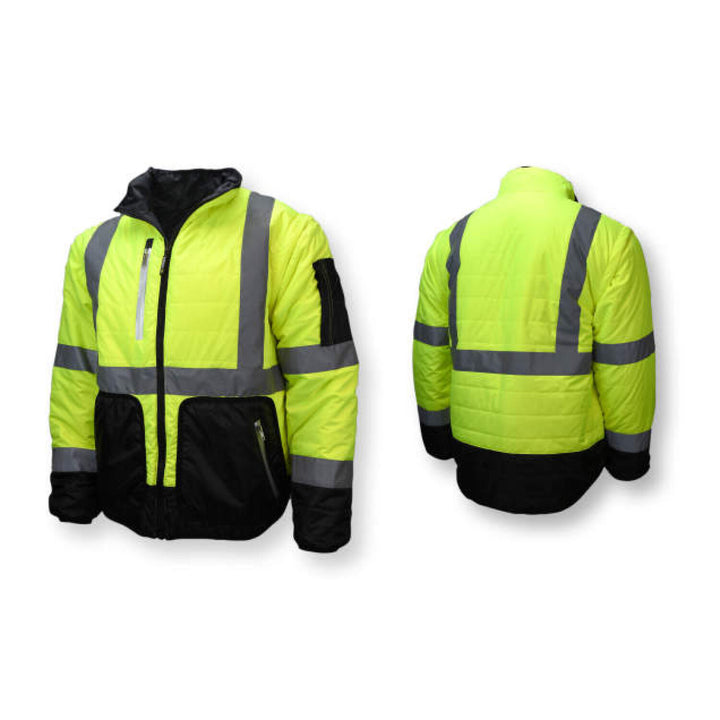 Radians SJ510 Quilted Reversible Four-in-One Jacket with Zip-Off Sleeves