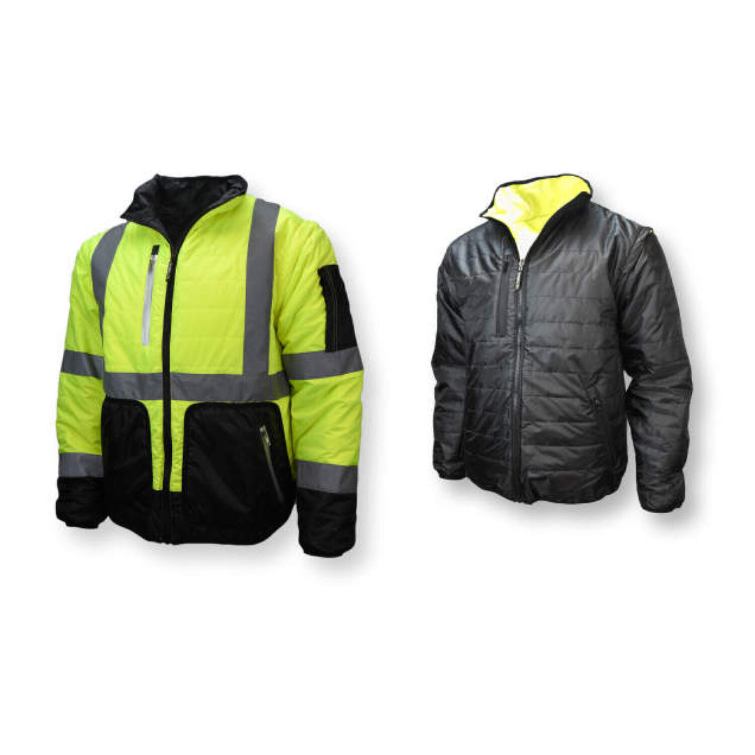 Radians SJ510 Quilted Reversible Four-in-One Jacket with Zip-Off Sleeves