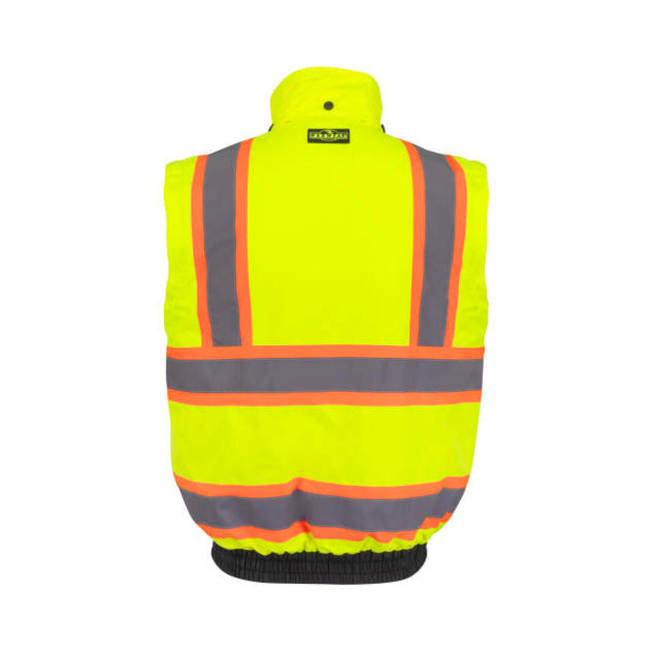 Radians SJ511B Class 3 Hi-Vis Hooded Bomber Jacket with Removable Sleeves