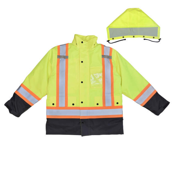 Radians SJ610B Weatherproof Parka with Zip-Out Reversible Bomber Jacket - Green