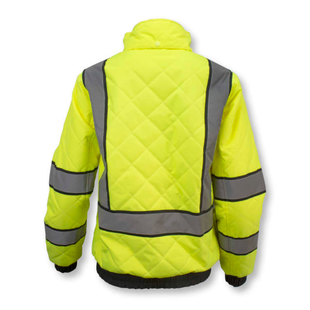 Radians SJ930-3ZGW Women's Class 3 Quilted Bomber Jacket