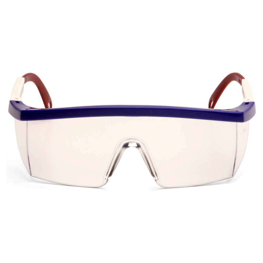 Pyramex SNWR410S Clear Lens with Red, White, and Blue Frame