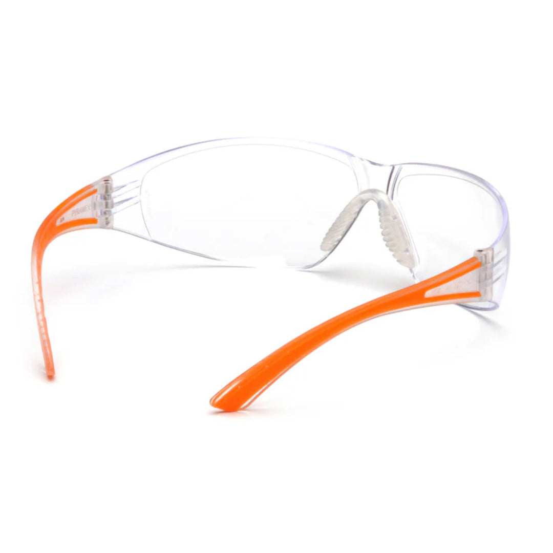Pyramex SO3610S Cortez Clear Lens with Orange Temples