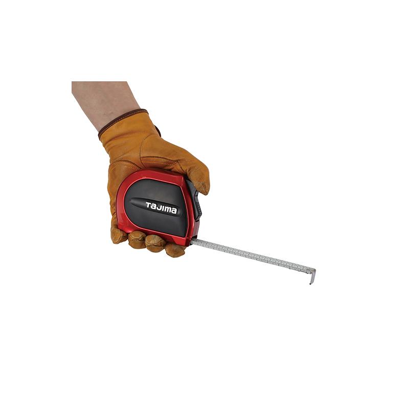 Tajima Tool SSSF-25/7.5MBW SIGMA STOP, Standard & Metric Scale Strong Tape & Hook with Safety Belt Holder 25ft / 7.5m x 1 in