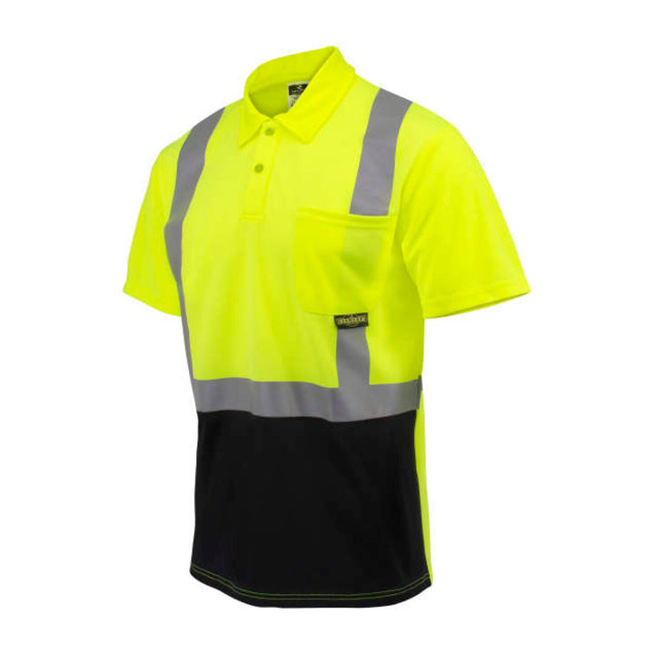 Radians ST12B Class 2 High Visibility Color Blocked Safety Short Sleeve Polo ShirT
