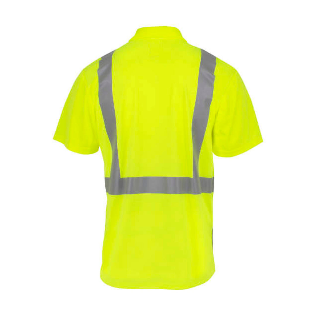 Radians ST12B Class 2 High Visibility Color Blocked Safety Short Sleeve Polo ShirT