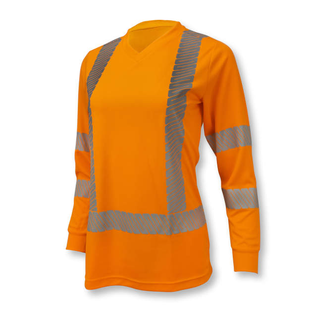 Radians ST21 Class 3 High Visibility Women's Long Sleeve T-Shirt with Max-Dri