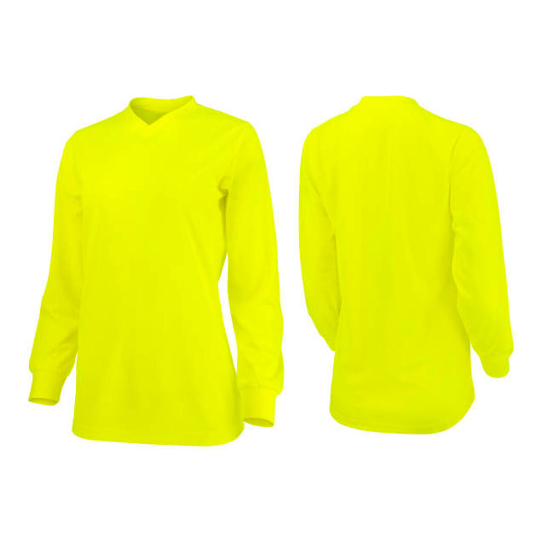 Radians ST21W Women's Non Rated Hi-Vis Long Sleeve Shirt with Max-Dri - Green