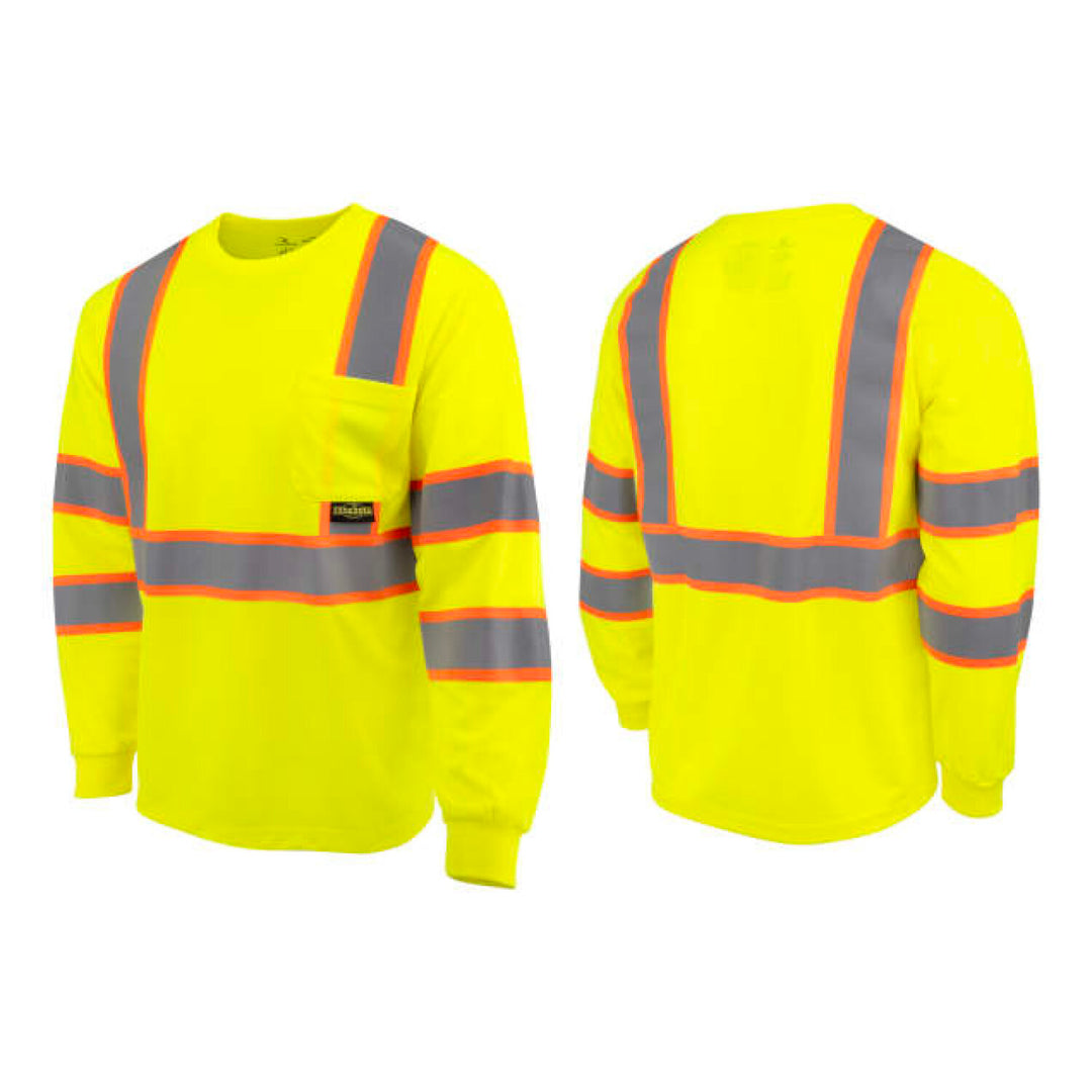 Radians ST41-3 Class 3 Mesh Long Sleeve T-Shirt with Contrast Trim