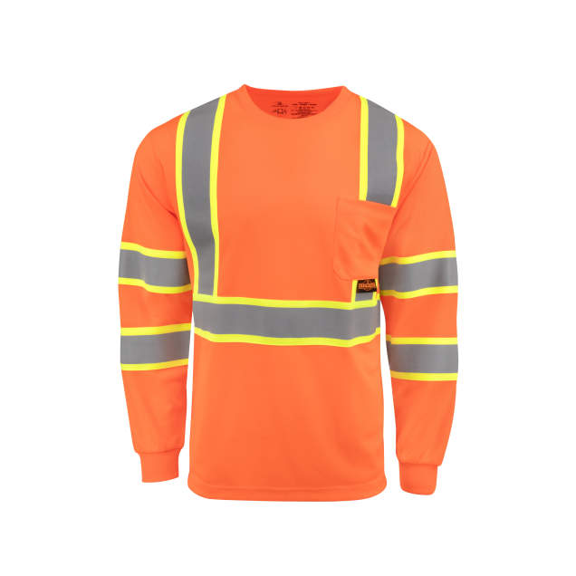 Radians ST41-3 Class 3 Mesh Long Sleeve T-Shirt with Contrast Trim