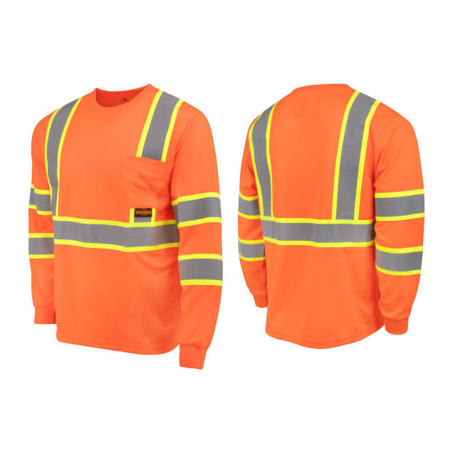 Radians ST41-3 Class 3 Mesh Long Sleeve T-Shirt with Contrast Trim