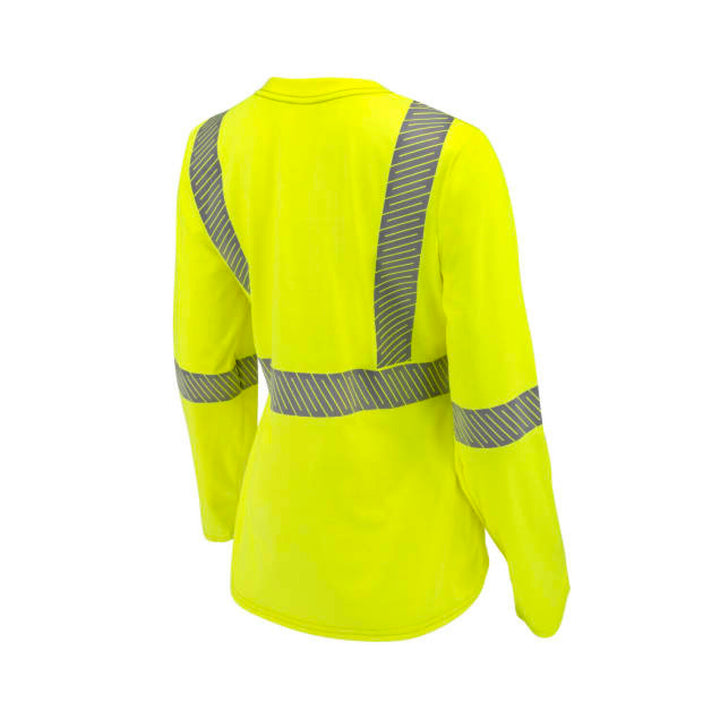 Radians ST921W Women's Type R Class 3 Segmented Reflective Long Sleeve FR T-shirt - Hi-Vis Green