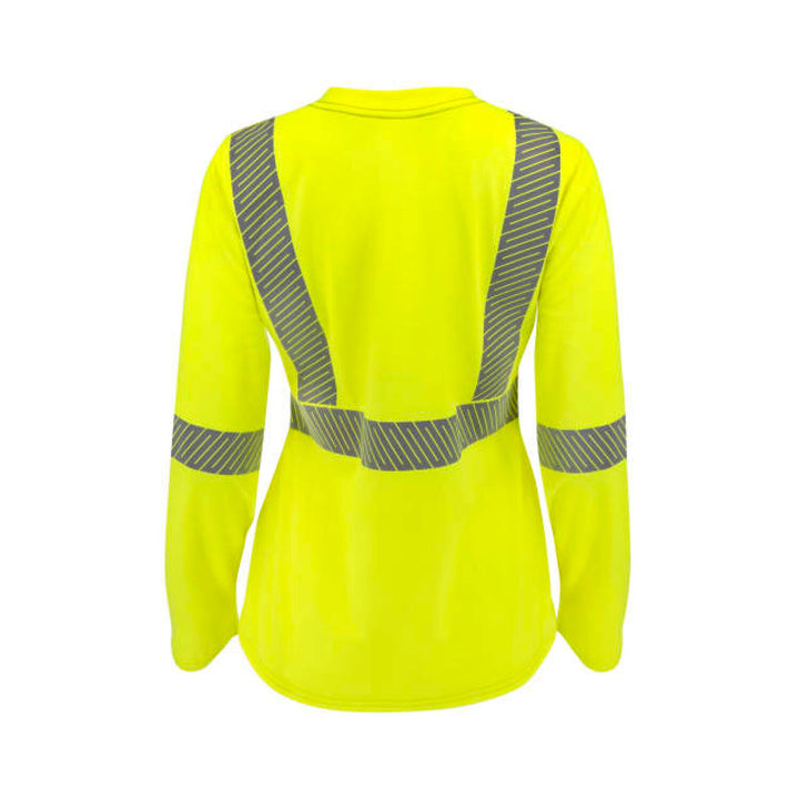 Radians ST921W Women's Type R Class 3 Segmented Reflective Long Sleeve FR T-shirt - Hi-Vis Green