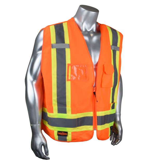 Radians SV020X-2 Heavy Duty 7-Pocket Tear Away Cruiser Vest X-Back