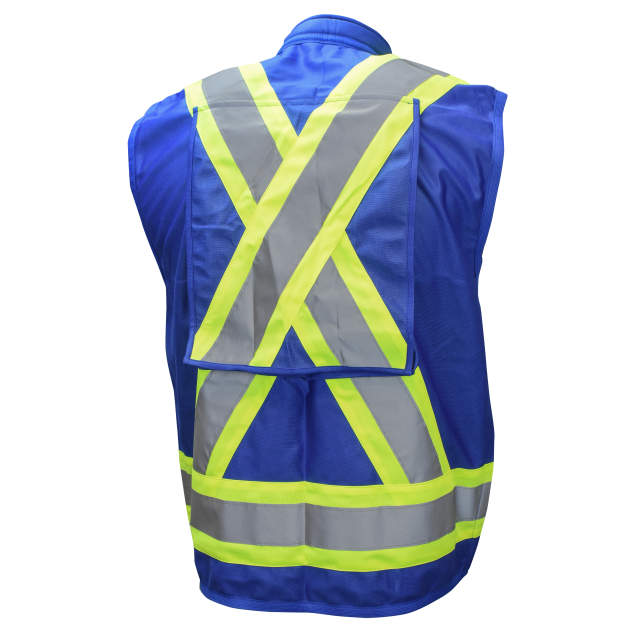 Radians SV030X-1 Heavy Duty 10-Pocket Cruiser Vest with Back Pouch X-Back