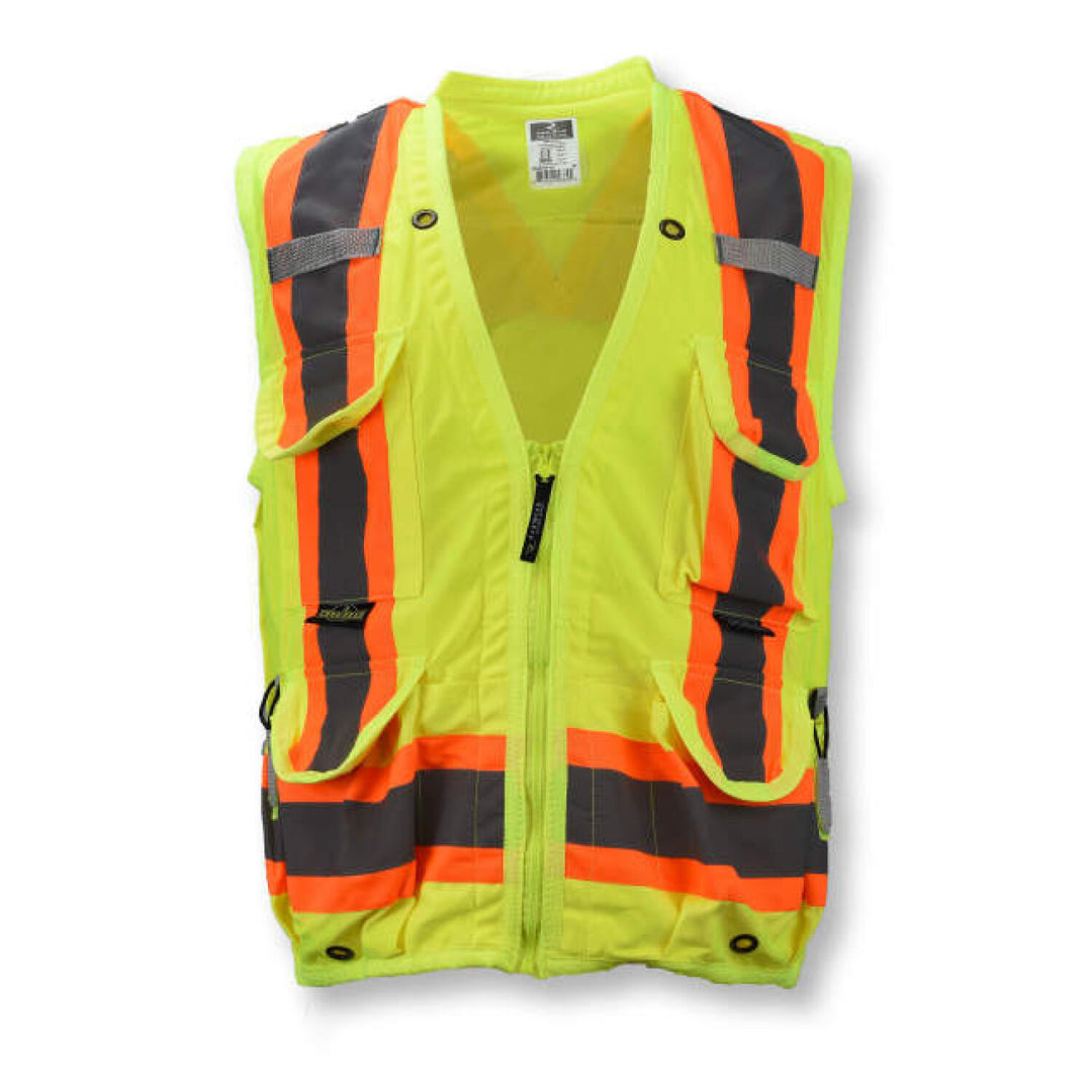 Radians SV030X-2 Heavy Duty 10-Pocket Cruiser Vest with Back Pouch X-Back