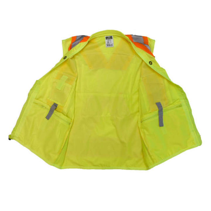 Radians SV030X-2 Heavy Duty 10-Pocket Cruiser Vest with Back Pouch X-Back