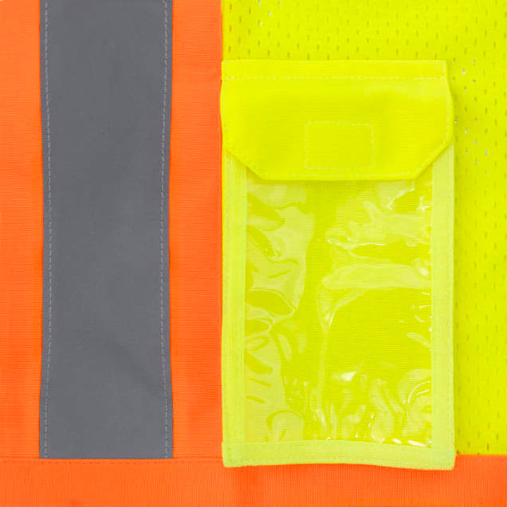 Radians SV232-3 Two Tone Surveyor Type R Class 3 Mesh Safety Vest with Dual Side Zippers