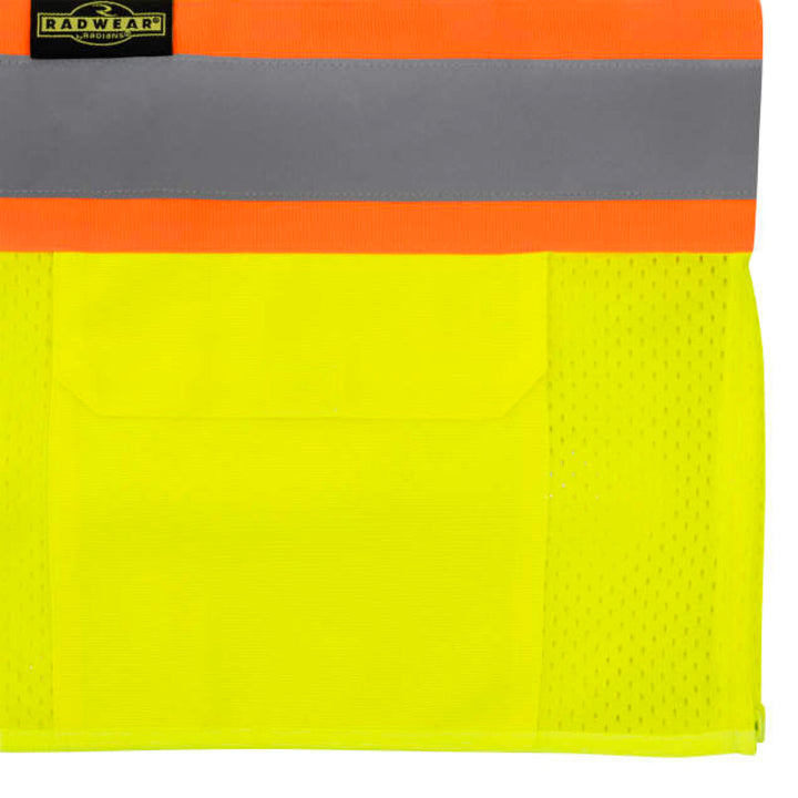 Radians SV232-3 Two Tone Surveyor Type R Class 3 Mesh Safety Vest with Dual Side Zippers
