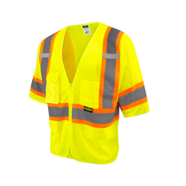 Radians SV232-3 Two Tone Surveyor Type R Class 3 Mesh Safety Vest with Dual Side Zippers