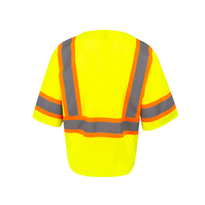 Radians SV232-3 Two Tone Surveyor Type R Class 3 Mesh Safety Vest with Dual Side Zippers