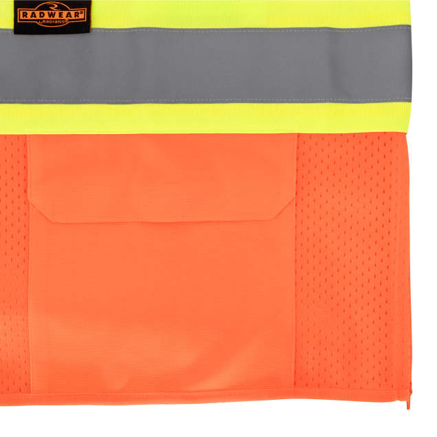 Radians SV232-3 Two Tone Surveyor Type R Class 3 Mesh Safety Vest with Dual Side Zippers