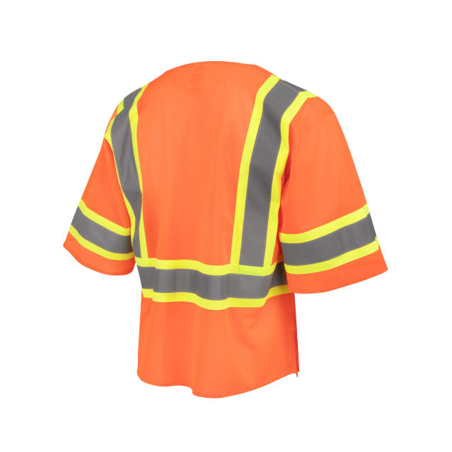 Radians SV232-3 Two Tone Surveyor Type R Class 3 Mesh Safety Vest with Dual Side Zippers