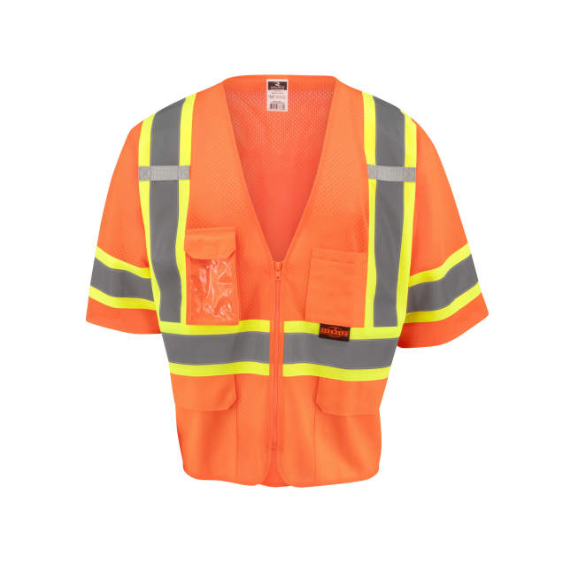 Radians SV232-3 Two Tone Surveyor Type R Class 3 Mesh Safety Vest with Dual Side Zippers