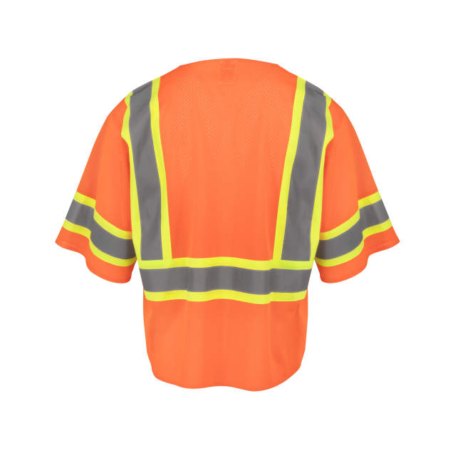 Radians SV232-3 Two Tone Surveyor Type R Class 3 Mesh Safety Vest with Dual Side Zippers