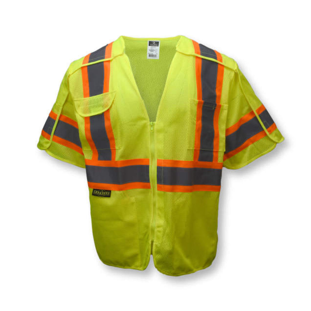 Radians SV24-3 Type R Class 3 Breakaway Mesh Surveyor Vest - Green