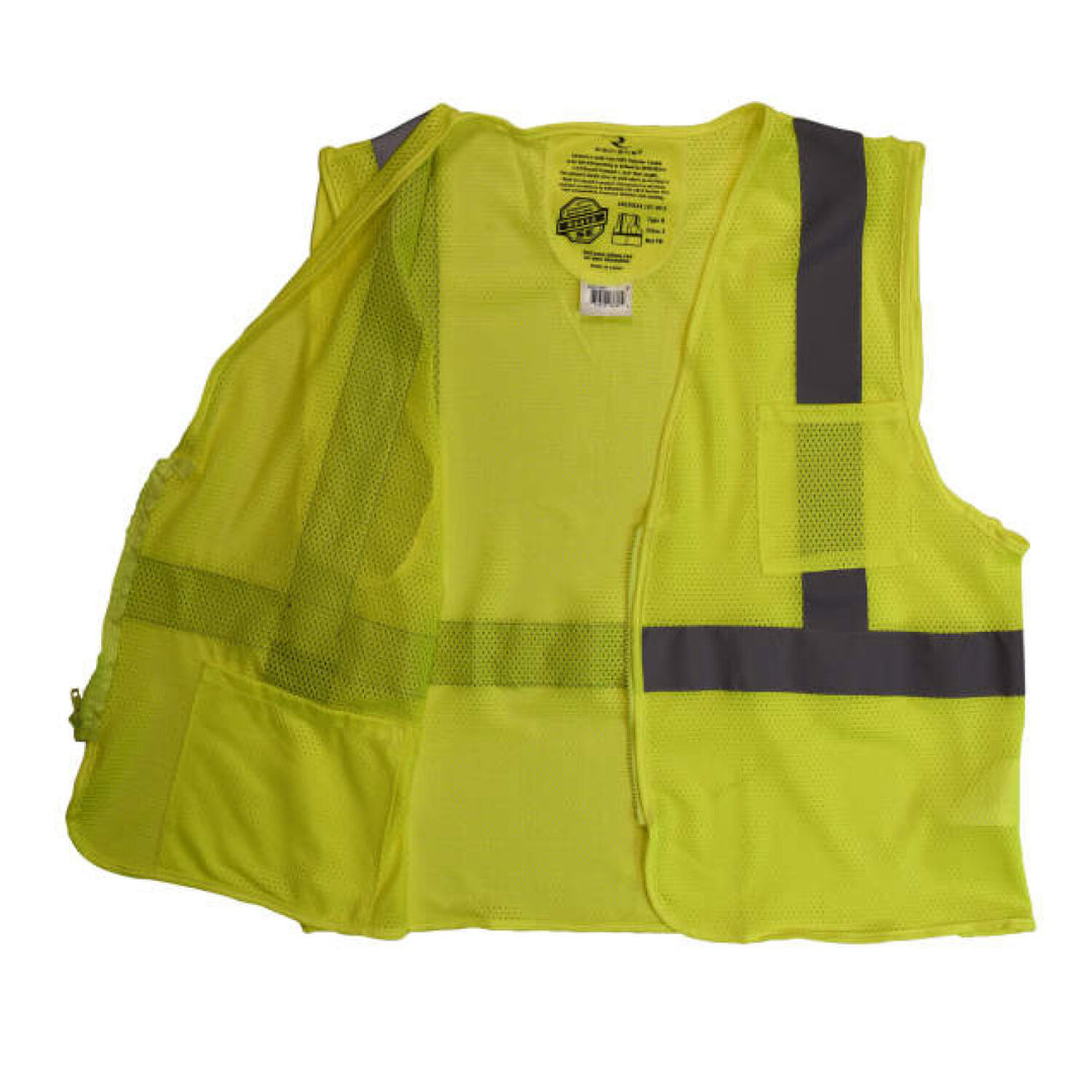 Radians SV25 Economy Class 2 Self-Extinguishing Mesh Safety Vest with Zipper