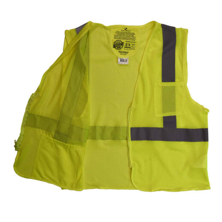 Radians SV25 Economy Class 2 Self-Extinguishing Mesh Safety Vest with Zipper