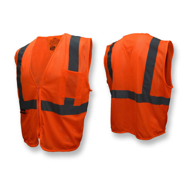 Radians SV25 Economy Class 2 Self-Extinguishing Mesh Safety Vest with Zipper