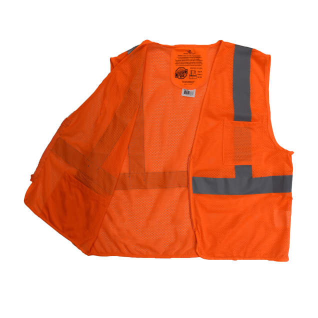 Radians SV25 Economy Class 2 Self-Extinguishing Mesh Safety Vest with Zipper