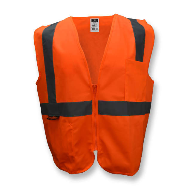 Radians SV2Z Economy Type R Class 2 Solid Safety Vest with Zipper