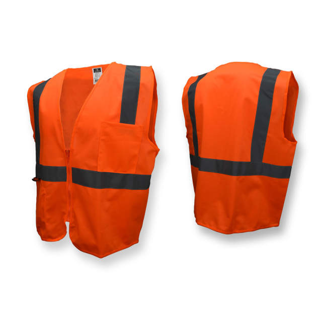 Radians SV2Z Economy Type R Class 2 Solid Safety Vest with Zipper