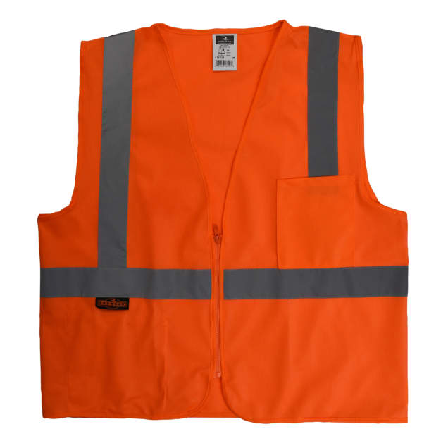 Radians SV2Z Economy Type R Class 2 Solid Safety Vest with Zipper